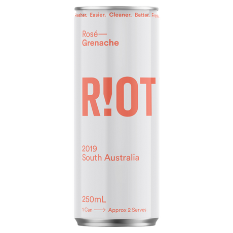Riot Wine Co Rose Grenache Cans 24x250ml product image.