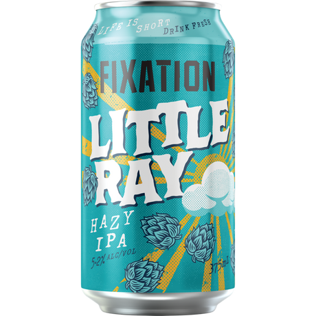 Fixation Little Ray Hazy IPA Cans 16x375ml product image.