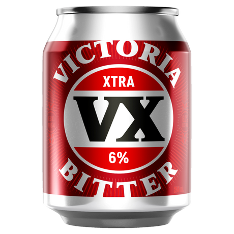 Victoria Bitter Xtra VX Cans 30x250ml product image.