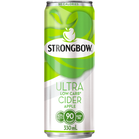 Strongbow Ultra Low Carb Cider Cans 24x330ml product image.