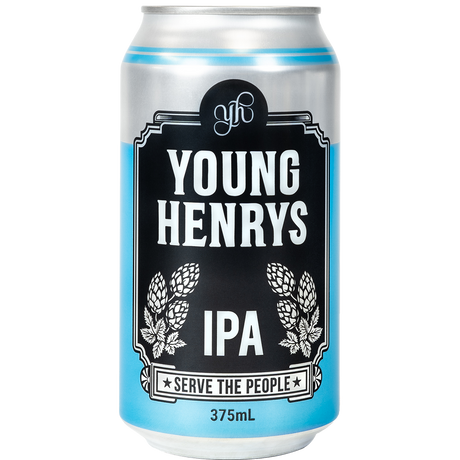 Young Henrys IPA Cans 24x375ml product image.
