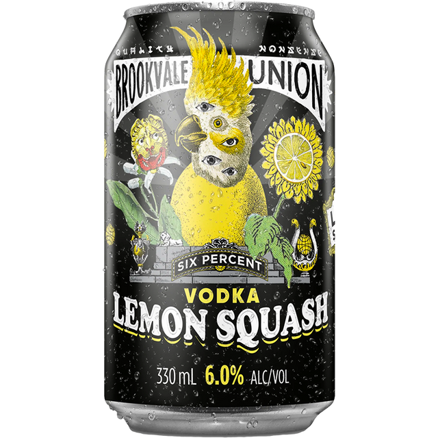 Brookvale Union Vodka Lemon Squash Cans 10x330ml product image.