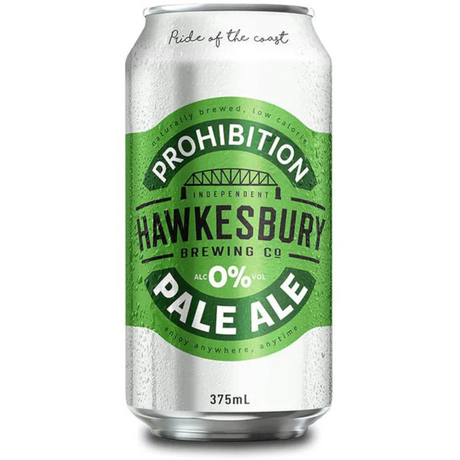 Hawkesbury Brewing Co. Prohibition Non-alc Pale Ale Cans 24x375ml product image.
