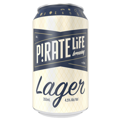 Pirate Life Brewing Lager Cans 16x355ml product image.