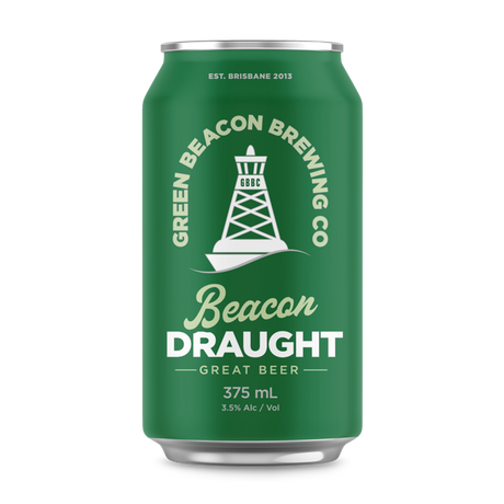 Green Beacon Brewing Co Beacon Draught Cans 16x375ml product image.