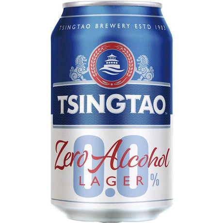 Tsingtao Zero Alcohol Beer Cans 24x330ml product image.