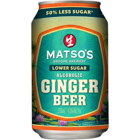 Matso's Broome Brewery Ginger Beer Cans 24x330ml product image.