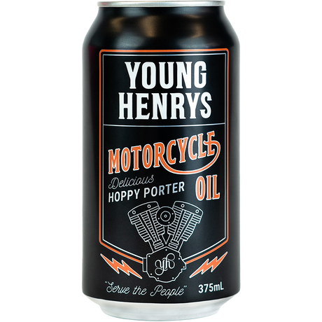 Young Henrys Motorcycle Oil Porter Cans 24x375ml product image.
