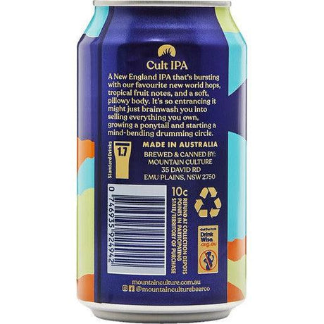 Mountain Culture Beer Co. Cult IPA Cans 16x355ml product image.