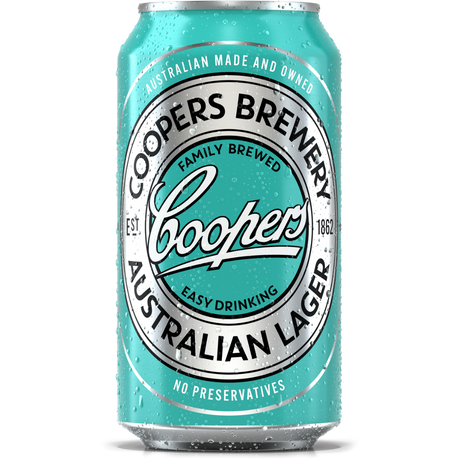 Coopers Australian Lager Cans 24x375ml product image.