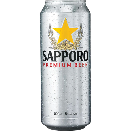 Sapporo Premium Beer Cans 24x500ml product image.