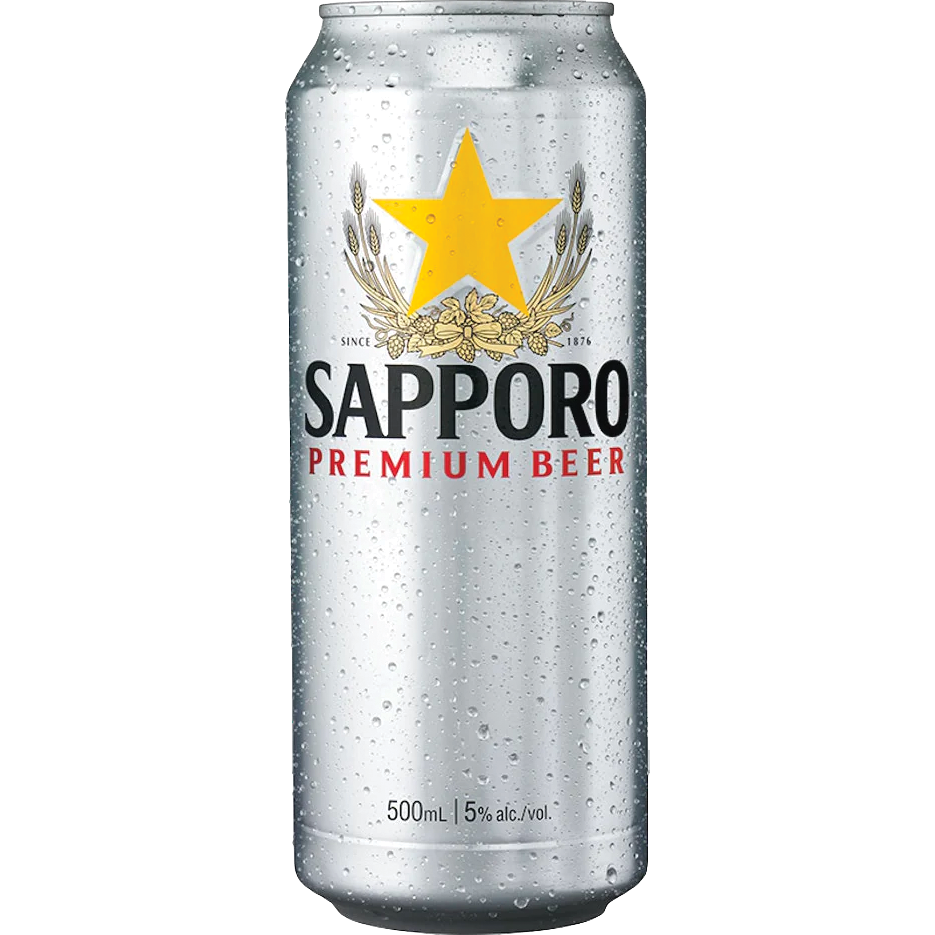 Sapporo Premium Beer Cans 24x500ml product image.