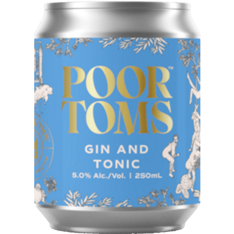 Poor Toms Gin & Tonic Cans 24x250ml product image.