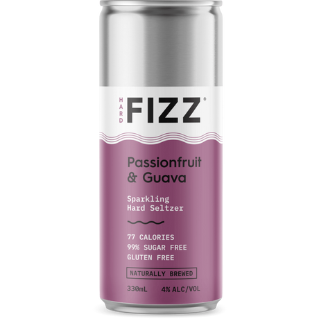 Hard Fizz Passionfruit & Guava Seltzer Cans 16x330ml product image.