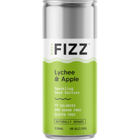 Hard Fizz Lychee & Apple Seltzer Cans 16x330ml product image.