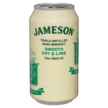 Jameson Smooth Dry & Lime Cans 24x375ml product image.