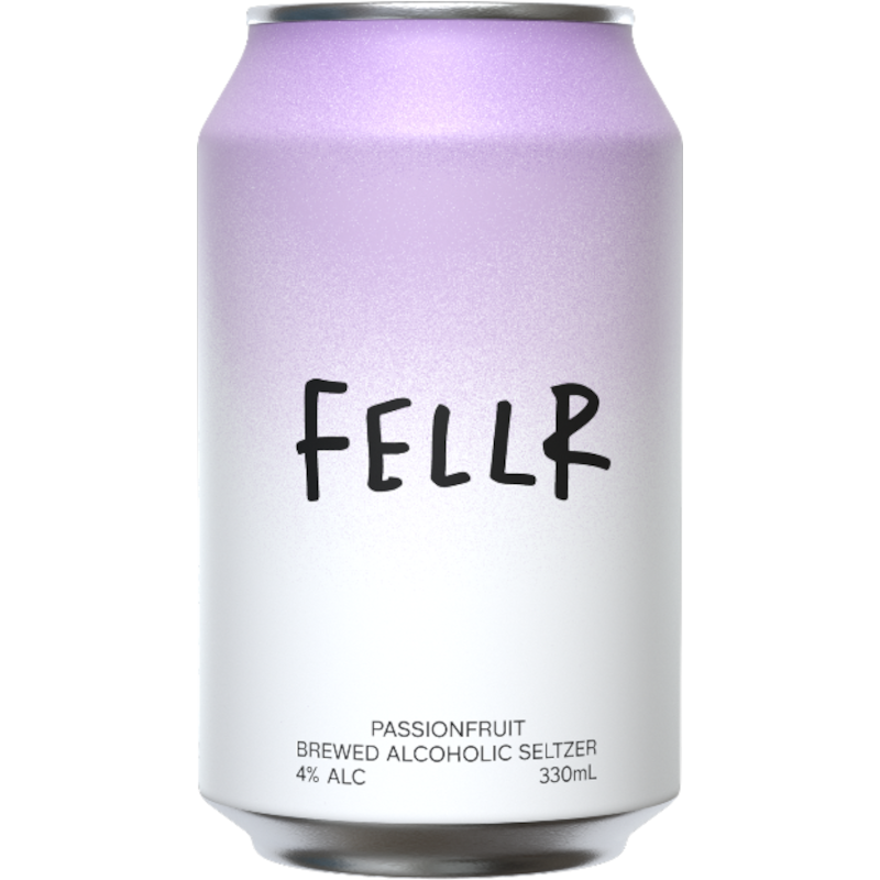 Fellr Passionfruit Seltzer Cans 24x330ml product image.