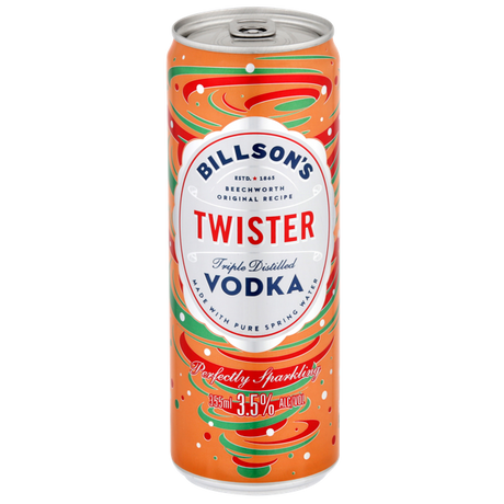 Billson's Twister Vodka Mixed Drink Cans 24x355ml product image.
