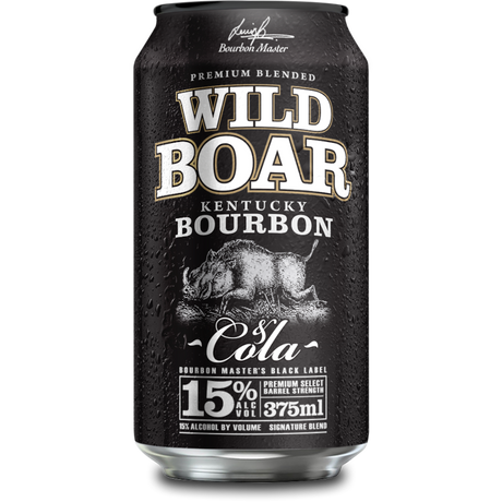Wild Boar Bourbon & Cola 15% Cans 24x375ml product image.