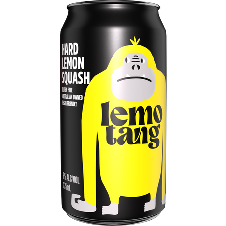 Lemotang Hard Lemon Squash Cans 24x375ml product image.