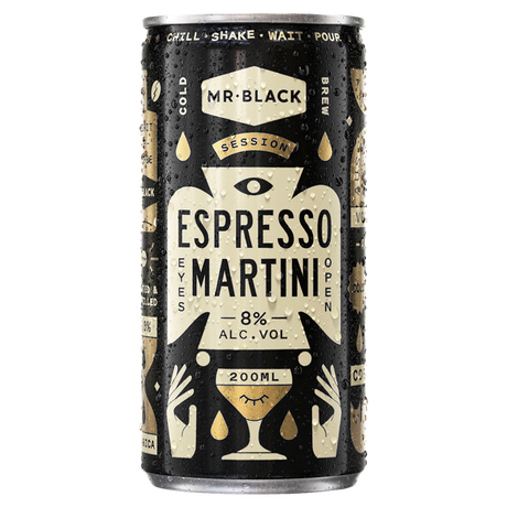 Mr Black Espresso Martini Cans 24x200ml product image.
