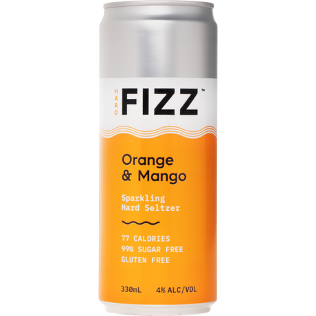 Hard Fizz Orange & Mango Seltzer Cans 16x330ml product image.