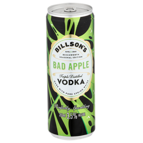 Billson's Bad Apple Vodka Cans 24x355ml product image.