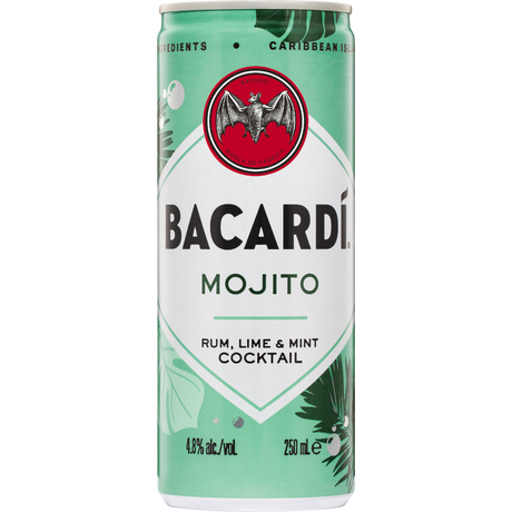 Bacardi Mojito Cans 24x250ml product image.