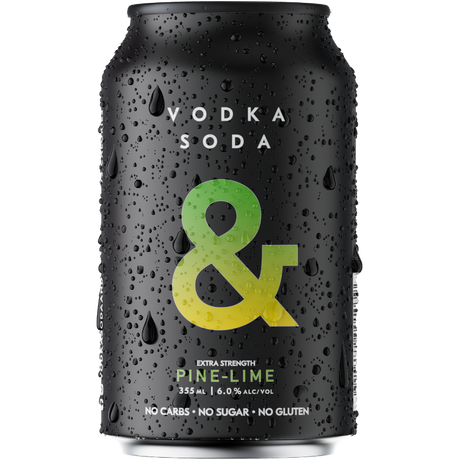 Ampersand Vodka Soda Pine Lime Cans 16x355ml product image.