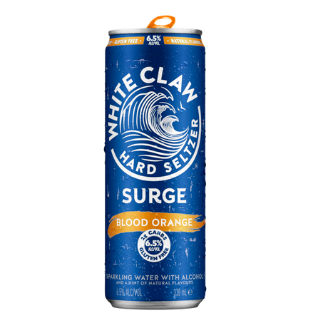 White Claw Hard Seltzer Surge Blood Orange Cans 24x330ml product image.