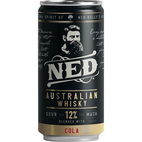 Ned Australian Whisky & Cola Cans 24x200ml product image.