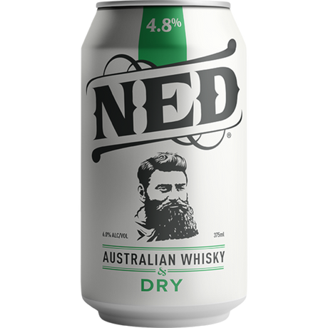 Ned Australian Whisky & Dry Cans 24x375ml product image.
