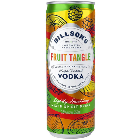 Billson's Fruit Tangle Vodka Mix Cans 24x355ml product image.
