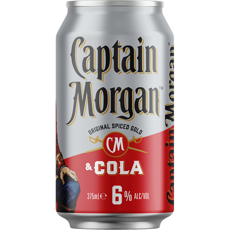 Captain Morgan Captain Morgan & Cola 6% Cans 24x330ml product image.