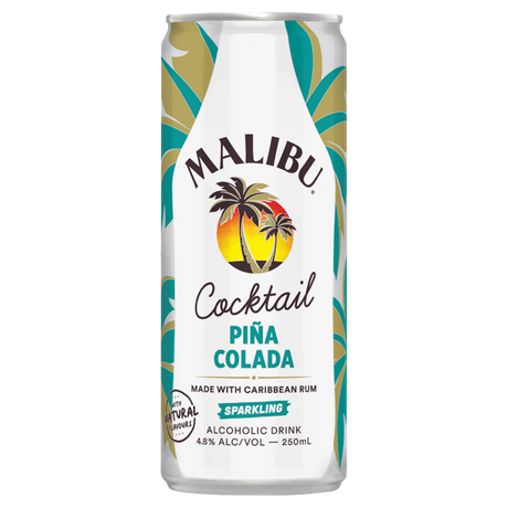 Malibu Pina Colada Cans 24x250ml product image.
