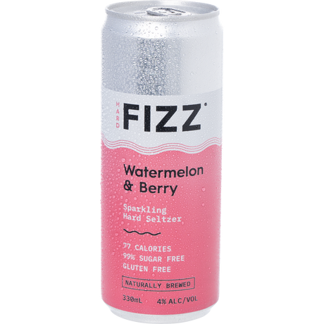 Hard Fizz Watermelon & Berry Seltzer Cans 16x330ml product image.