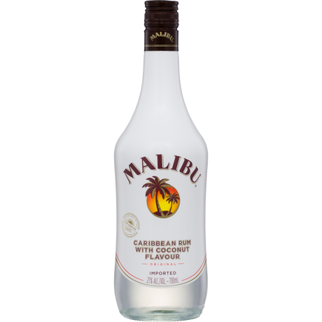 Malibu Caribbean White Rum 700ml product image.