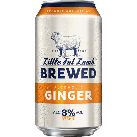 Little Fat Lamb Ginger Cans 10x375ml product image.