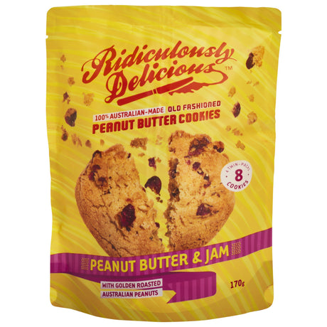 Product image of The Ridiculously Delicious Nut Butter Company PB & Jam Cookies 170g