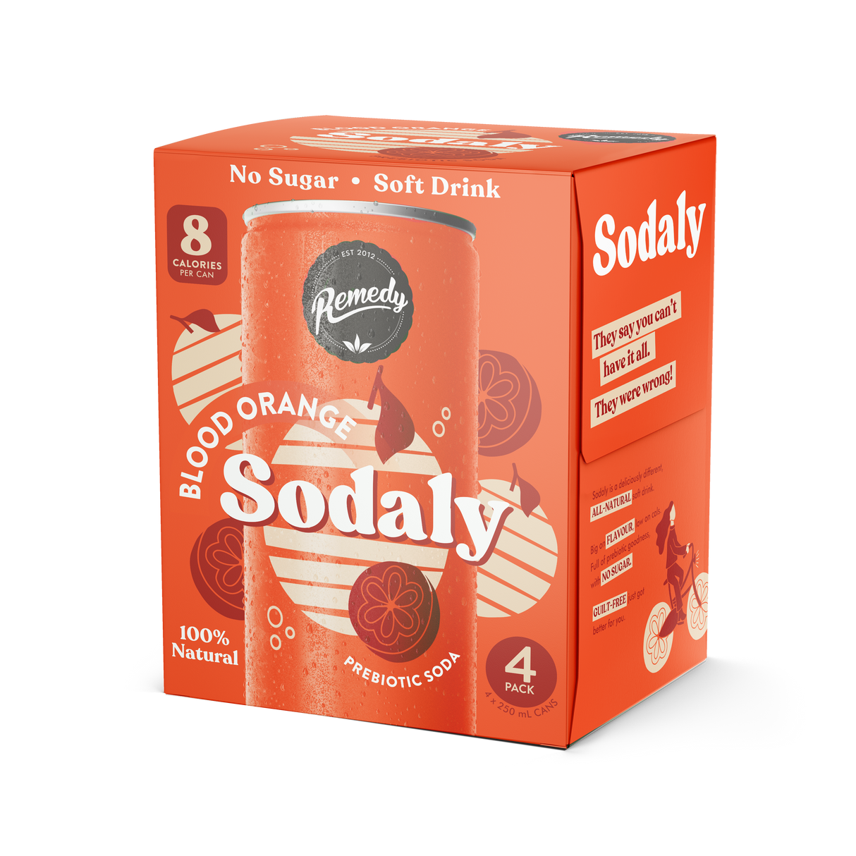 Product image of Sodaly Blood Orange 4x250ml