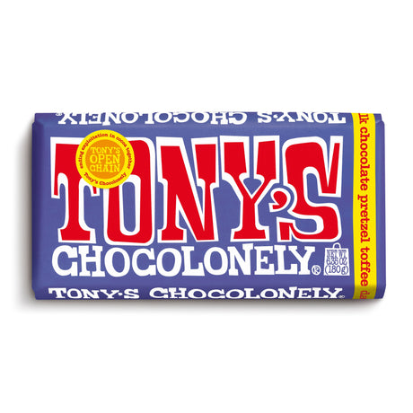 Product image of Tony's Chocolonely Dark Milk Pretzel Toffee 180g