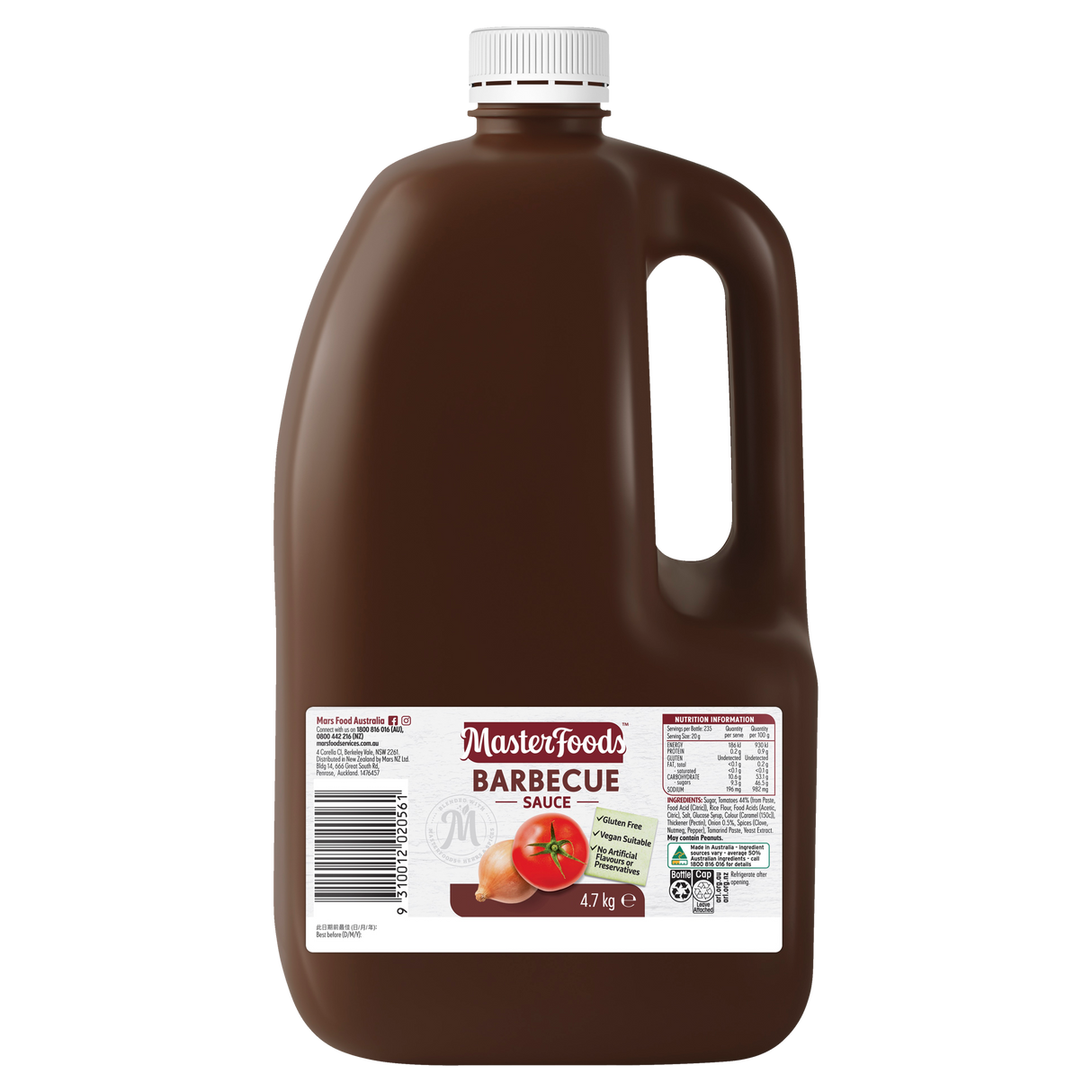 MasterFoods Gluten Free Barbecue Sauce 4.7kg