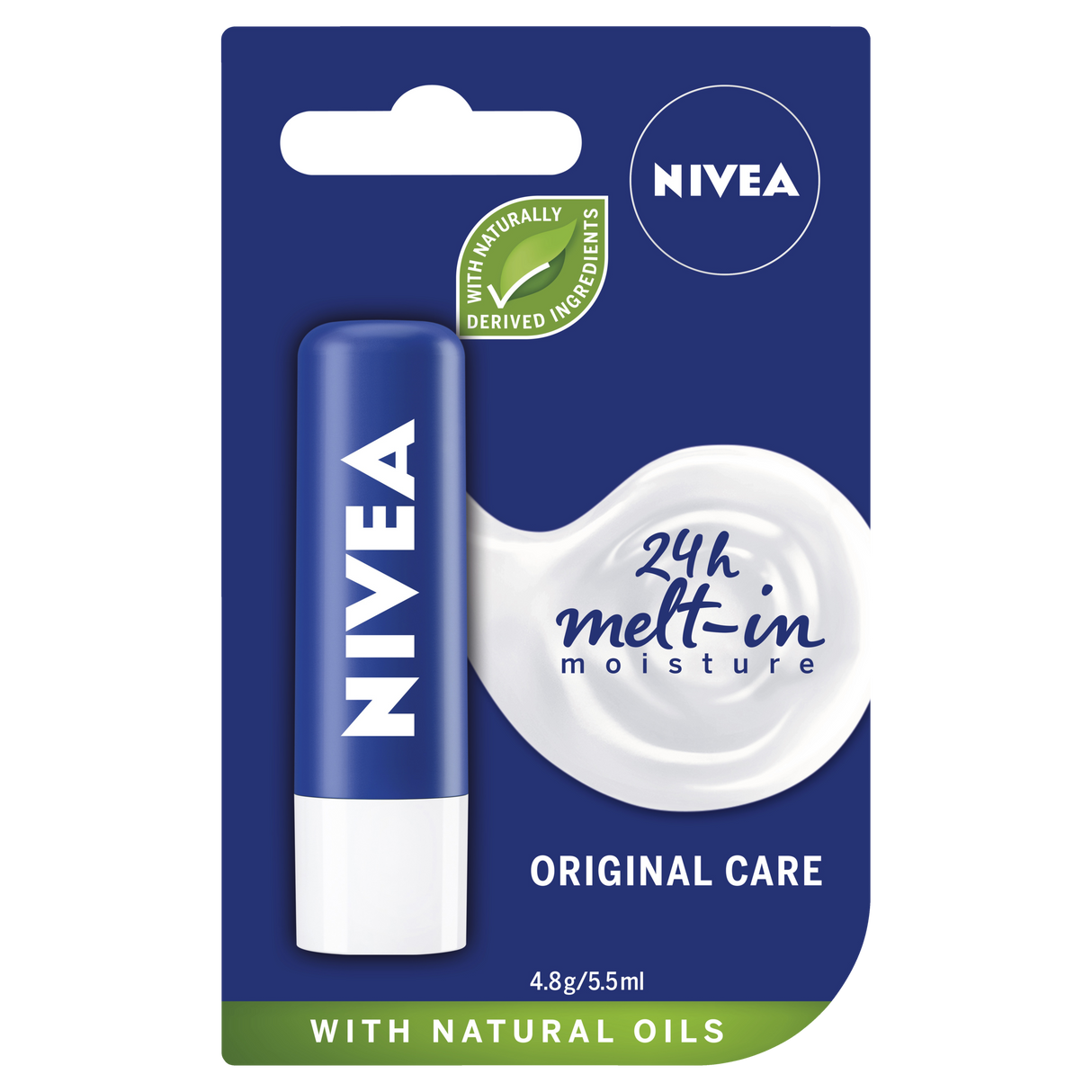 Nivea Original Care Moisturising Lip Balm 4.8g