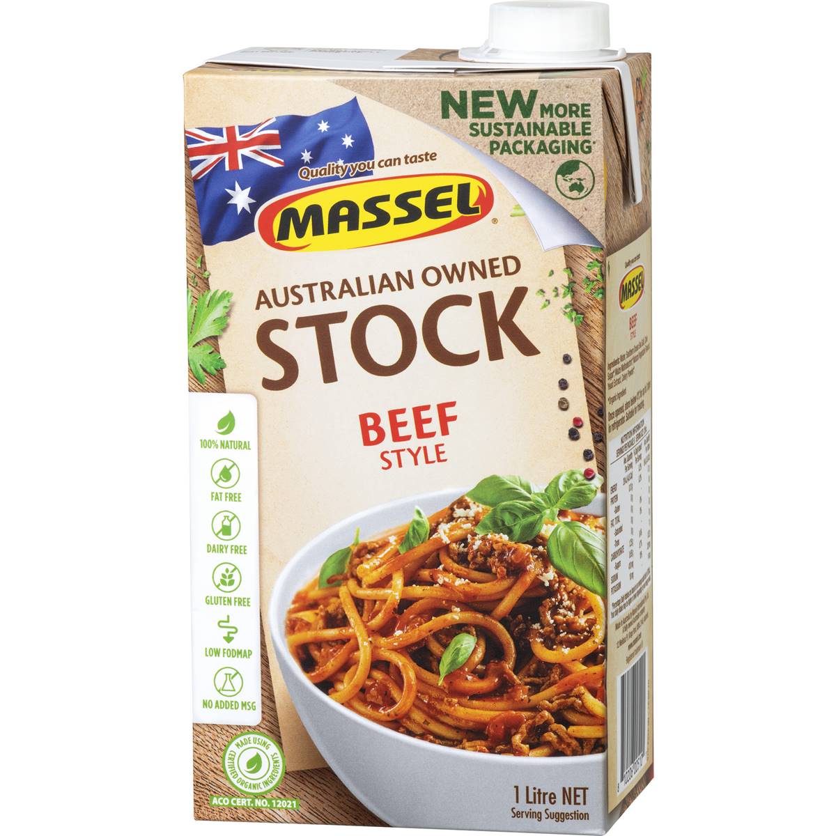 Massel Organic Liquid Stock Beef 1l