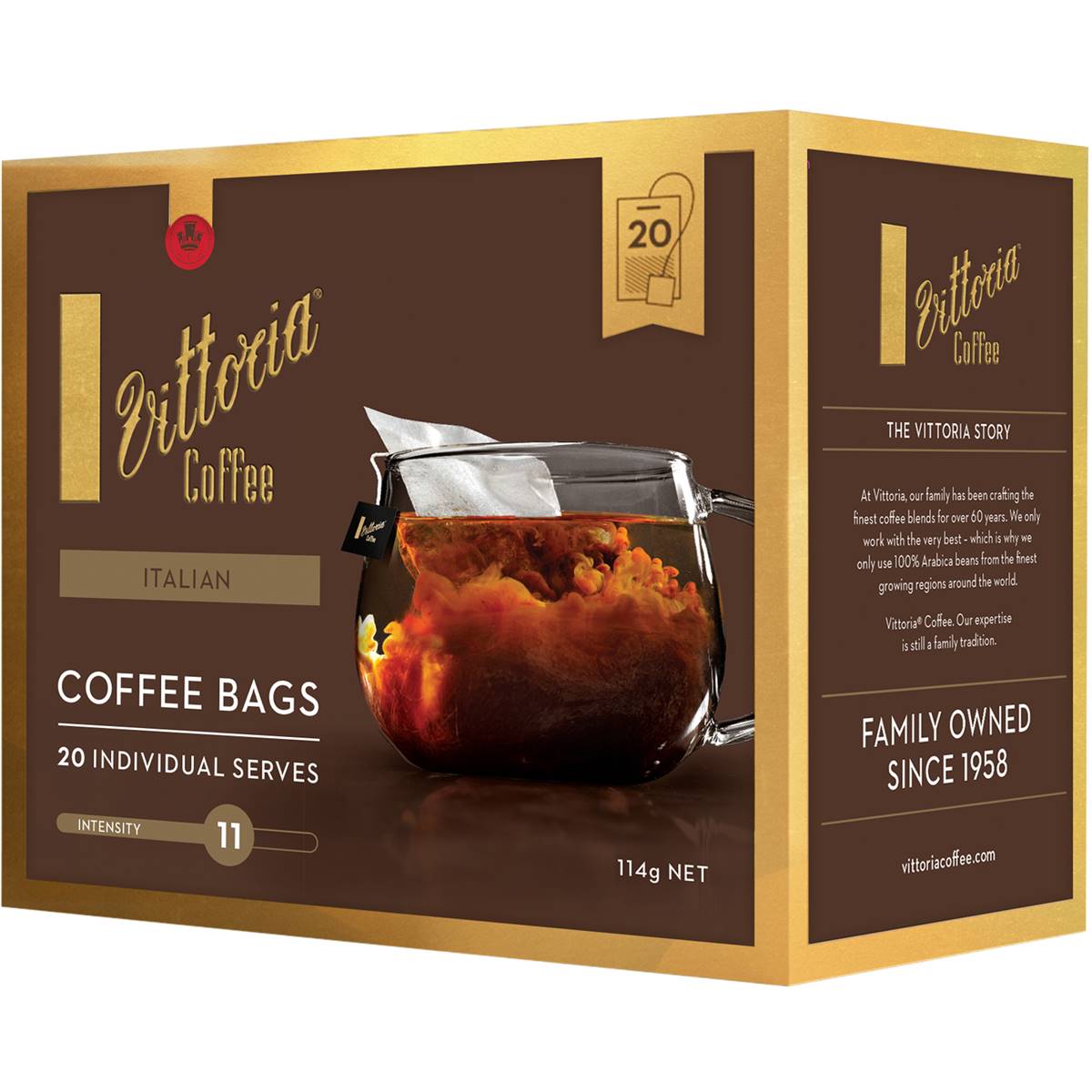 Vittoria Coffee Bags Italian 20x4.7g