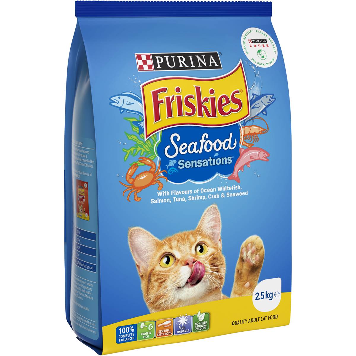 Friskies Adult Seafood Sensations Dry Cat Food 2.5kg