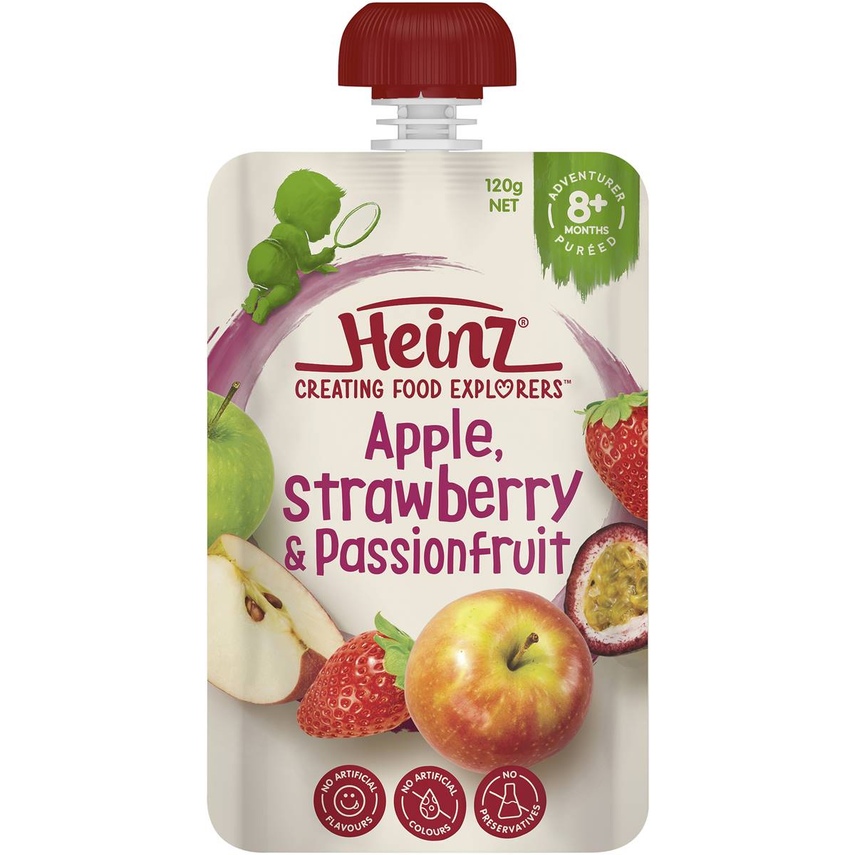 Heinz Baby Food 8+ Months Apple Strawberry & Passionfruit 120g