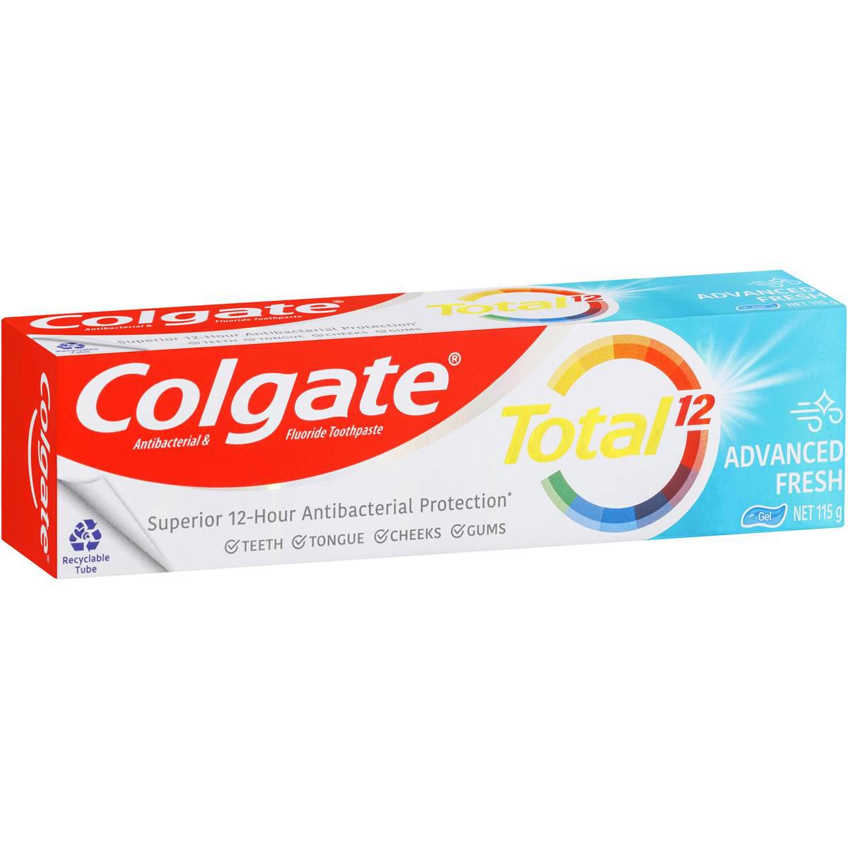 Colgate Total Advanced Fresh Gel Antibacterial Toothpaste 115g
