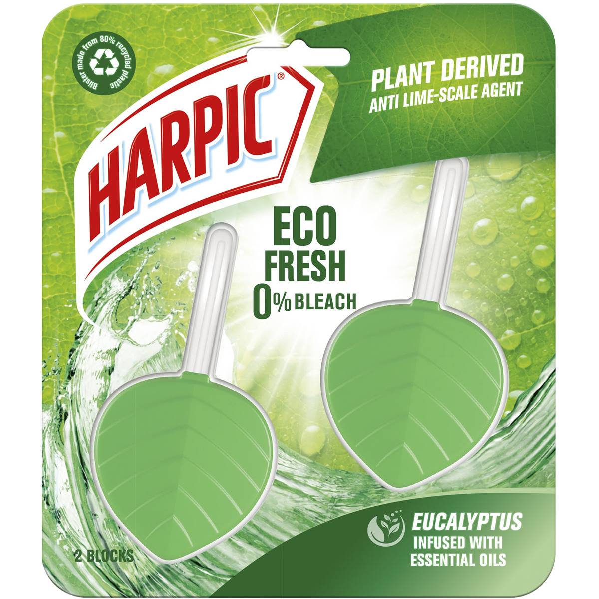 Harpic Eco Fresh Eucalyptus Toilet Block 2 Pack