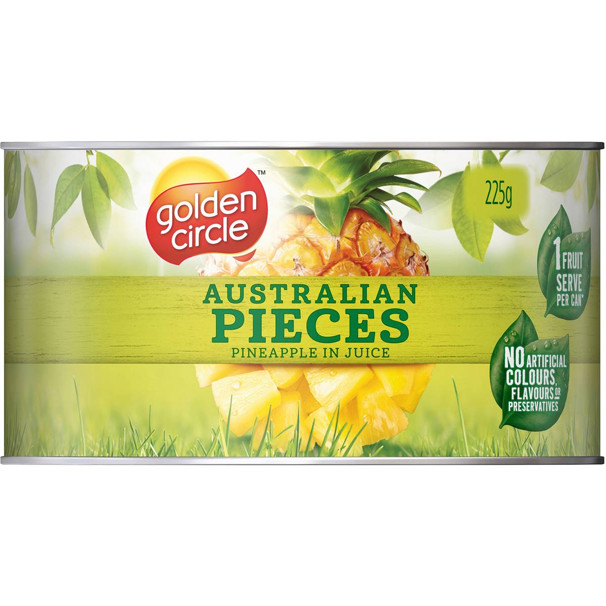Golden Circle Australian Canned Fruit Tinned Pineapple Pieces In Juice 225g